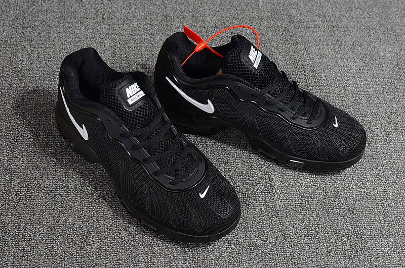 New Nike Air Max 96 All Black White Shoes - Click Image to Close
